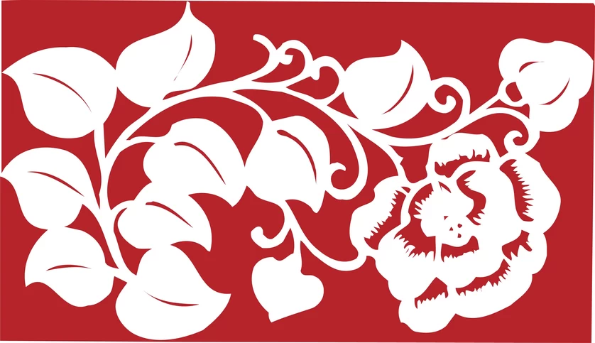 中国风传统民俗吉祥喜庆镂空剪纸窗花图案插画AI矢量PNG设计素材【062】